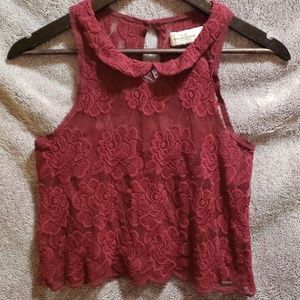 Abercrombie & Fitch - Maroon Lace Top